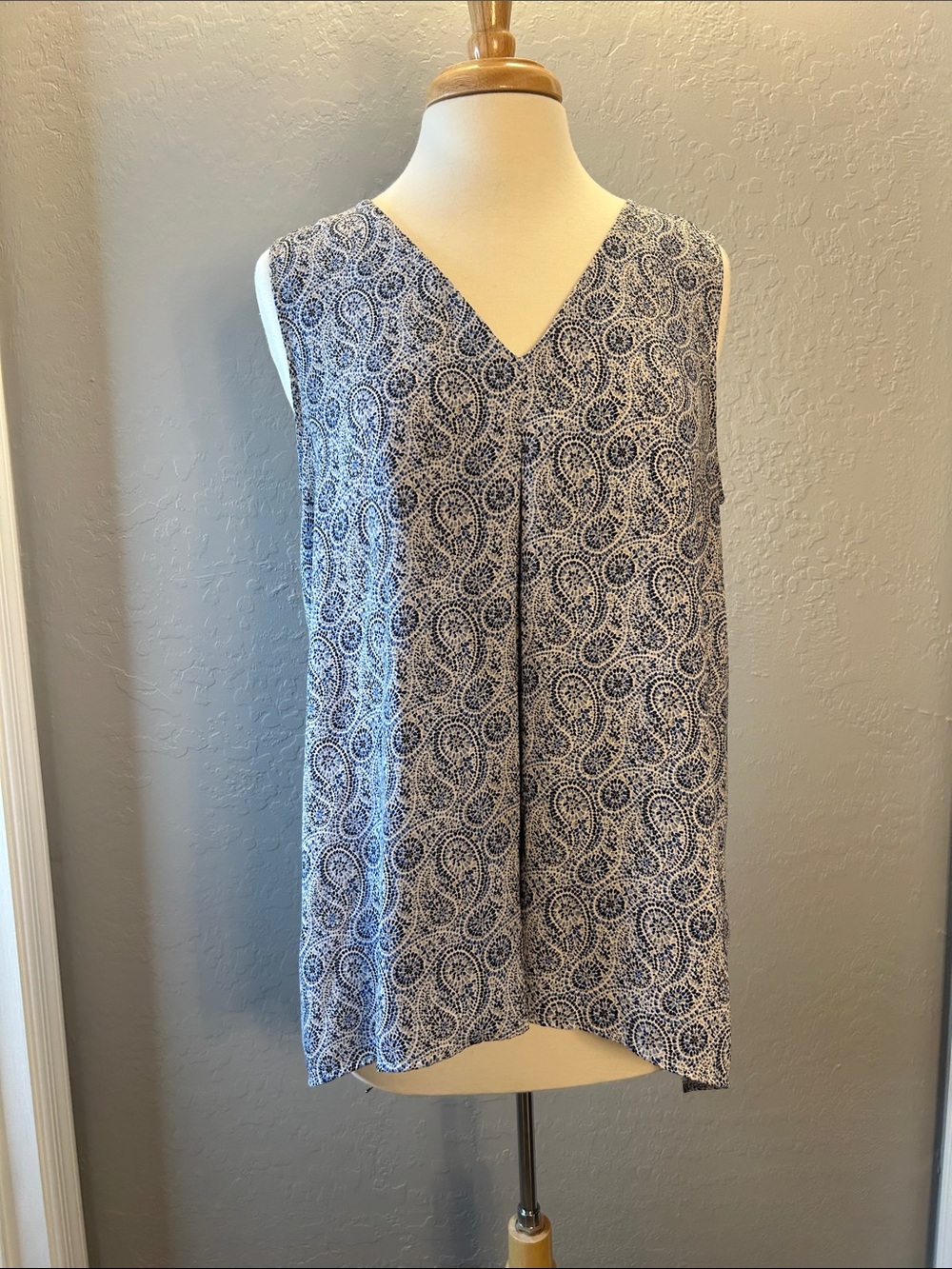 Blue and White blouse